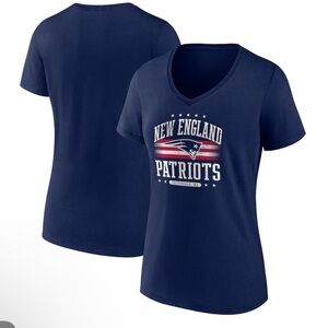 New‎ England Patriots Navy Blue V-Neck T-Shirt​